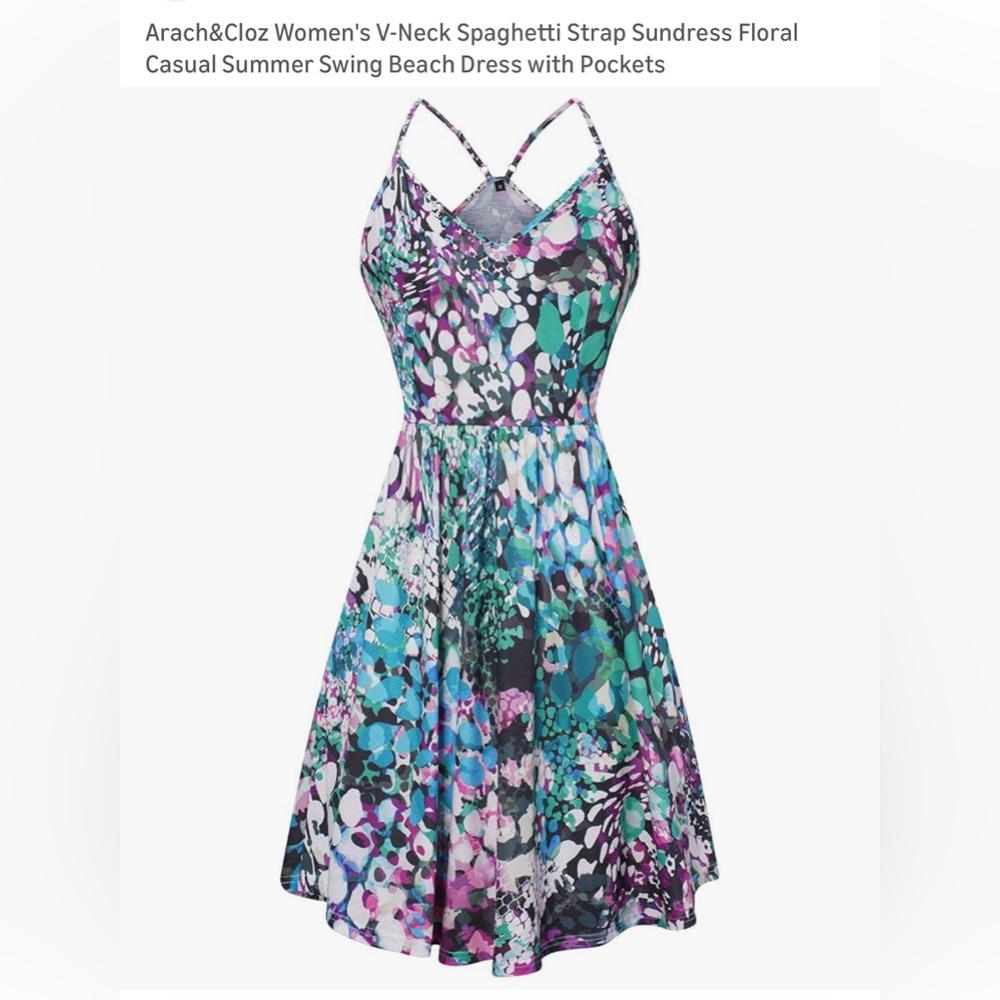 Multicolor Sleeveless Women's Dress